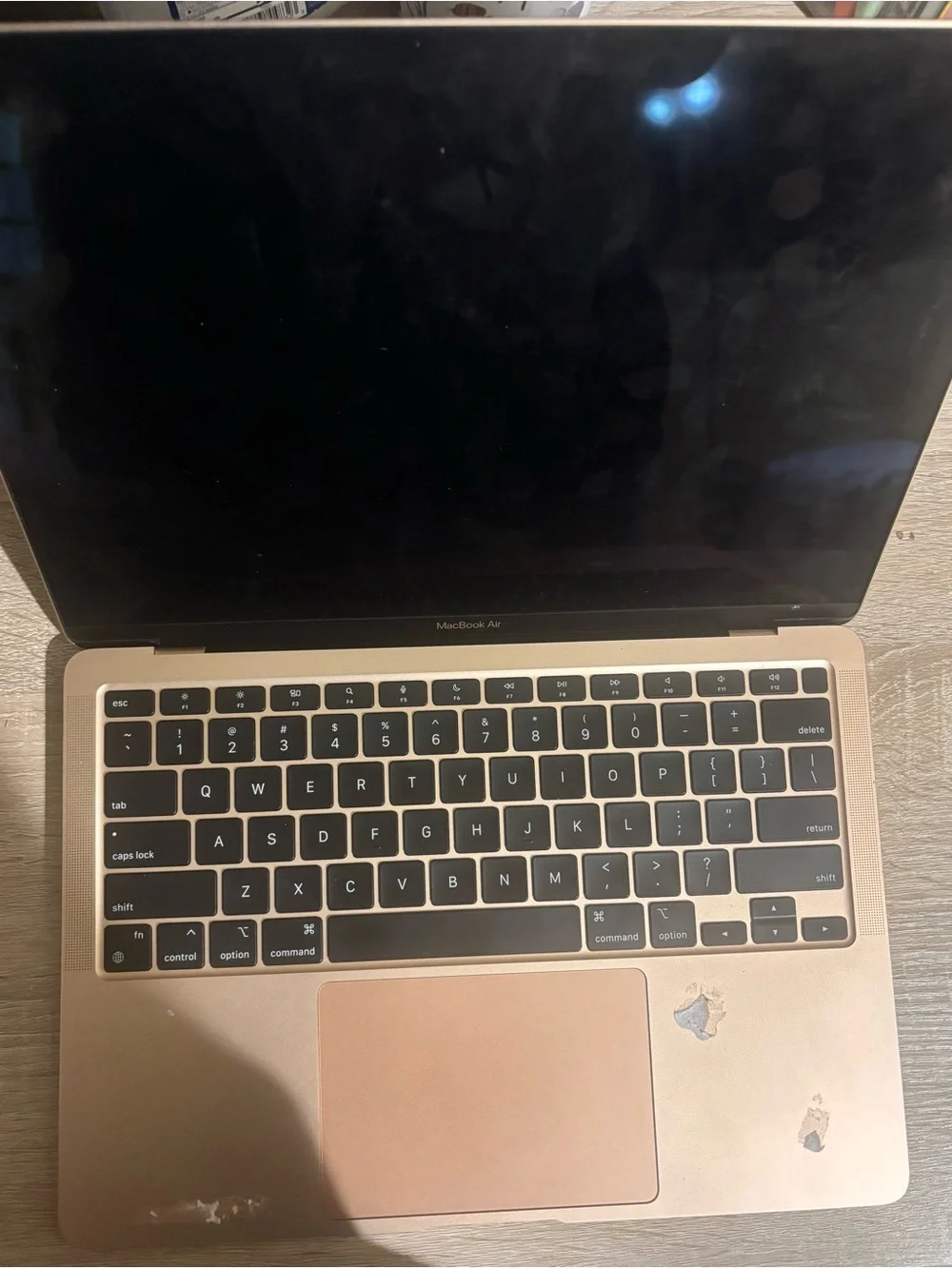 Apple Gold Laptop with Black Apple Logo